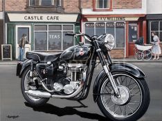 Matchless G3Ls Classic British Motorbike Extra Large Metal Wall Art