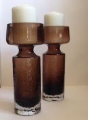 Circa 1970s (Scandi) ‘Safari’ Glass Candel Holders Designed By Tamara Aladin