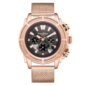 Swan & Edgar Hand Assembled Noble Automatic Rose Black - Free Delivery & 5 Year Warranty