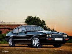 Ford Capri 2.8i Classic Black Extra Large Metal Wall Art