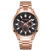 Swan & Edgar Hand Assembled Cockpit Automatic Rose Black Watch - Free Delivery & 5 Year Warranty