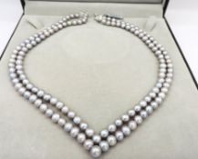 Cultured Pearl Necklace Silver Clasp New With Gift Box RRP £235