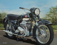 Ariel Square Four Classic Motorbike Extra Large Metal Wall Art