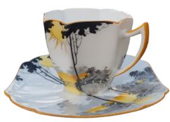 Shelley Art Deco Queen Anne Demitasse - 