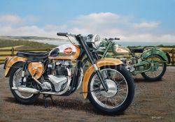 BSA Golden Flash Bantam D1 Motorbike Extra Large Metal Wall Art