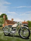 BSA Bantam D1 Classic Motorbike Extra Large Metal Wall Art