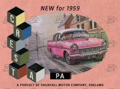 1959 Vauxhall Cresta PA Nostalgic Car Metal Wall Art