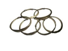 Collection of Chinese Hallmarked White Metal Bracelets