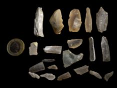 Antiquities: English Neolithic Stone Age Microlith Scrapers, Found Colsterdale, North Yorkshire