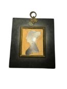 19th Century Silhouette of A Lady In Ebonized Frame