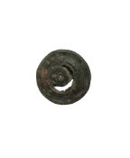 Ancient Roman Bronze Disc Brooch