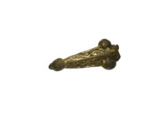 Viking Bronze Gilt Clothing Dragon Head Mount/Applique
