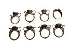 10 Near Eastern Islamic Brass Rings