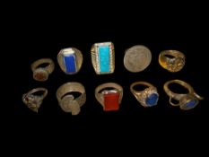 10 Near Eastern Islamic Rings (£8 UK £18 International)