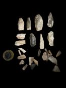 Antiquities: English Neolithic Stone Age Microlith Scrapers, Found Colsterdale, North Yorkshire