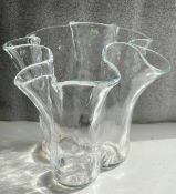 Vintage Muurla Finland Ruffle Handkerchief Vase