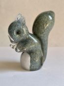 Langham Glass Hand Made Small Grey Squirrel