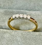 18ct Diamond Set Five Stone Eternity Ring With Valuation