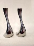 A Stunning Pair of Georg Jensen Cobra Candleholders
