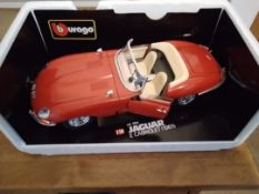 Burago Diecast Model Red Jaguar 