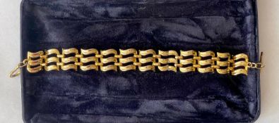 Gold Plated Bracelet Three Link Design