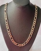 8mm Silver Figaro Link Chain 24