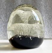 Vintage Caithness CG Glass Paperweight Controlled Bubbles Original Sticker