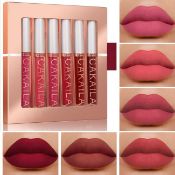 6Pcs Matte Liquid Lipstick Set Lip Stain Makeup, 24 Hour Long Lasting Waterproof