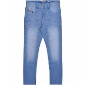 Lambretta Mens Chester Straight Fit Denim Jeans - Light Blue Size 38 RRP £60