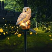 1Pc Owl Solar LED Light, Resin Garden Light, Waterproof Decoration