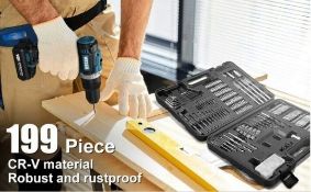 Wesco Drill Bit Set 199pcs Combination Drill Bit Sets + HSS Twist Drill