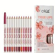 12 Piece No Smudge Silky Smooth Lip Liner Pencil, Long Lasting Lip Pencil, Moisturizing Waterproo...