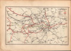 Pre War Underground Railways of London The Tube, 87 Year-Old 1937 Map-191.