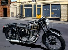 AJS Model 16 350cc 1950'S Motorbike Extra Large Metal Wall Art