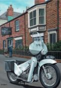 Velocette Le Police Iconic Motorbike Extra Large Metal Wall Art