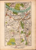Pre-War London Wandsworth, Putney, West Hill, Southfields Detailed Map-90.