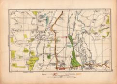Pre-War Cheshunt, Waltham Cross, Waltham Abbey, Holyfield, Map-134.