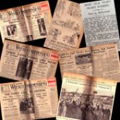 Job Lot 5 Rare 85-Year-Old Editions The Weekly Irish Independence Newspapers.