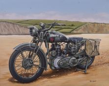 BSA WD-M20 Classic Motorbike Metal Wall Art