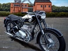 Ariel Square Four 997cc Motorbike Extra Large Metal Wall Art