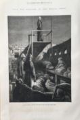 Sketch in Bromhead's Post New Fort Rorke's Drift Antique 1879 Print.
