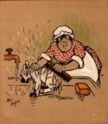Cecil Aldin “Rough & Tumble” Scotch Terriers Antique Colour Illustration-18.