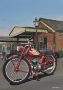 James Comet 98cc Iconic British Motorbike Extra Large Metal Wall Art