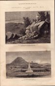 Zulu Wars the Cemetery At Rourke's Drift 1879 Antique Woodcut Print.