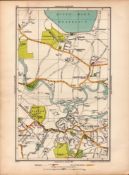 Pre-War Surrey Weybridge, Woburn, Shepperton, Laleham Vintage Map-153.