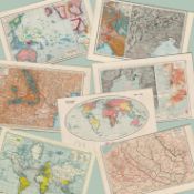 Collection 15 WW1 Battle Grounds Detailed & Coloured Antique Maps 1922.