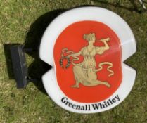 Vintage Large Greenall Whitley Brewery Illuminated Outside Pub Sign.