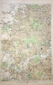 Westminster Camden Chelsea Wandsworth Kensington Large Antique Map.