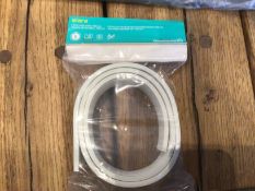 50 x B&Q Goodhome Alara Floor Strips - White Self Adhesive 100cm
