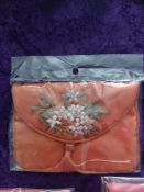 3 x Orange and Pink Fabric Purses/Pouches